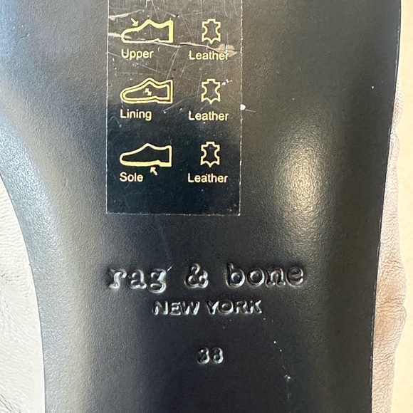 Rag & Bone “Elly” Taupe Leather Ballet Flats Size 38/ US Size 8 New! - Picture 2 of 12